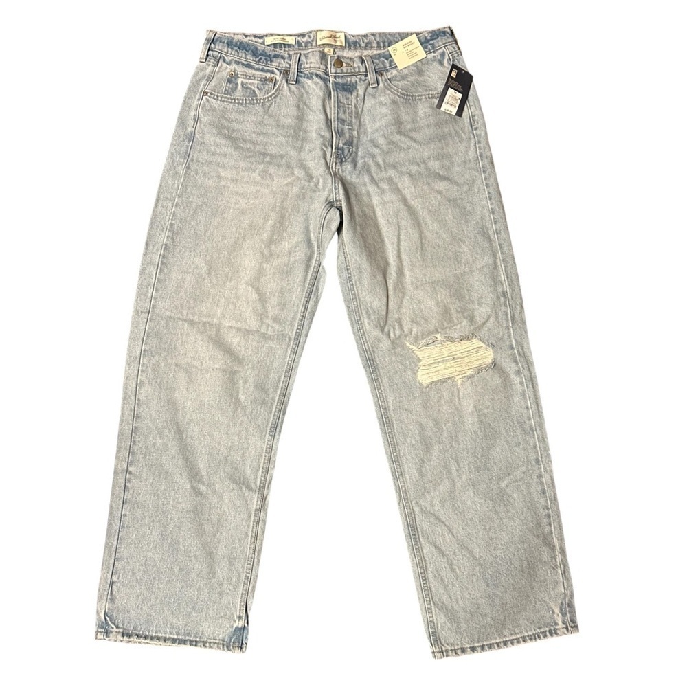 NWT Universal Thread Womens 14R Jeans Mid Rise 90s Baggy Light Wash Relax - Picture 1 of 7